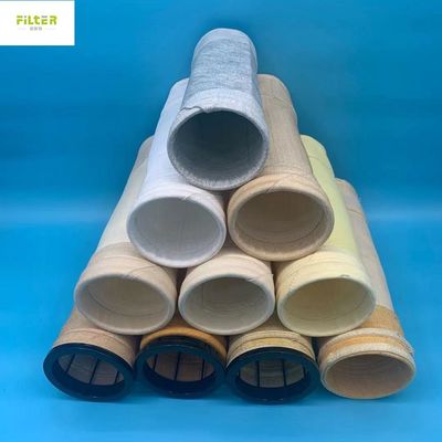 Túi lọc Polyester chống tĩnh điện dạng đĩa tròn 550gsm cho nhà máy xi măng