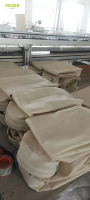 Túi lọc Nomex Aramid công nghiệp 550GSM tùy chỉnh với dây SS