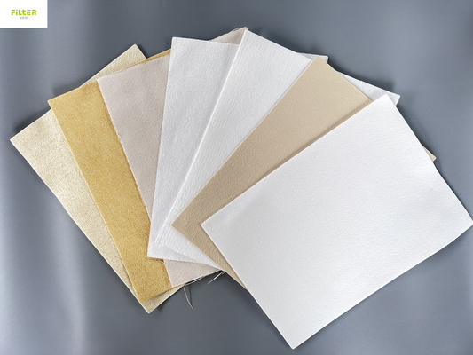 Túi lọc bụi Aramid / Nomex PPS P84 PTFE Sợi thủy tinh Polyester
