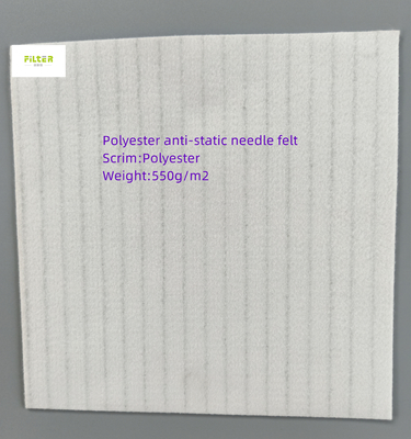 550GSM Polyester 0,3 Micron Bộ lọc vải Kim nỉ