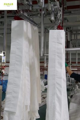 Túi lọc xếp nếp loại bỏ bụi PTFE màu trắng tùy chỉnh cho máy hút bụi