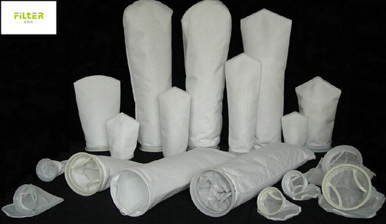 Bao bì lọc felt kim polyester với SS Snapband để loại bỏ bụi chống kiềm