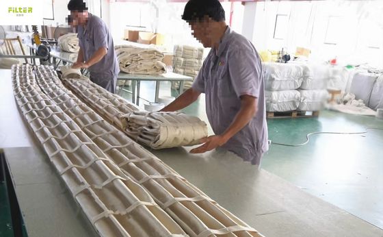 Thẻ túi loại bộ sưu tập bụi túi lọc Polyester Nomex gập gập gập gập