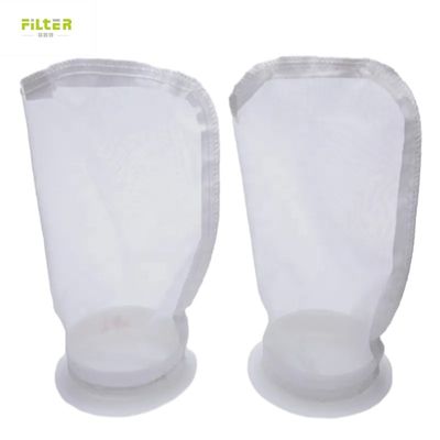 Thẻ thực phẩm 500 Micron Nylon Mesh Liquid Filter Bag Với Nhẫn Nhựa
