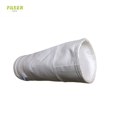 Củng cố 100mm 450GSM ~ 550GSM Bộ lọc trung bình Polyester túi lọc cho nhà máy thép