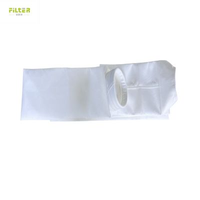 Củng cố 100mm 450GSM ~ 550GSM Bộ lọc trung bình Polyester túi lọc cho nhà máy thép