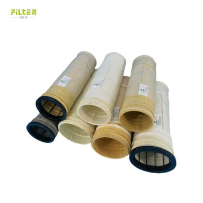 Củng cố 100mm 450GSM ~ 550GSM Bộ lọc trung bình Polyester túi lọc cho nhà máy thép