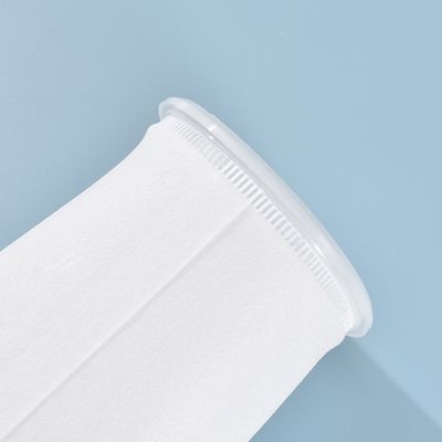 Bao bì lọc chất lỏng polyester monofilament với vòng thép và sợi may dưới cùng