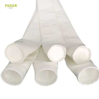 Thẻ công nghiệp Polyester Baghouse Filter Bags with Singeing and Calendering Finish Treatment cho hiệu quả lọc bụi tăng cường