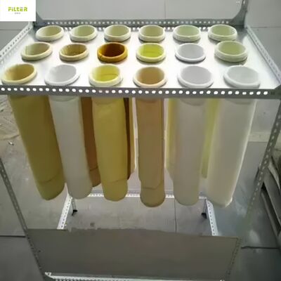 Các túi lọc thu bụi làm từ polyester Nomex PTFE PPS P84 Sợi thủy tinh để thu bụi trong mỏ than xi măng và nhà máy thép