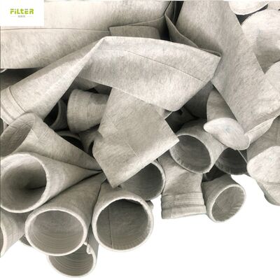 Bộ sưu tập bụi bền túi lọc kim đâm polyester felt với đáy tăng cường cho các ứng dụng thu thập bụi công nghiệp
