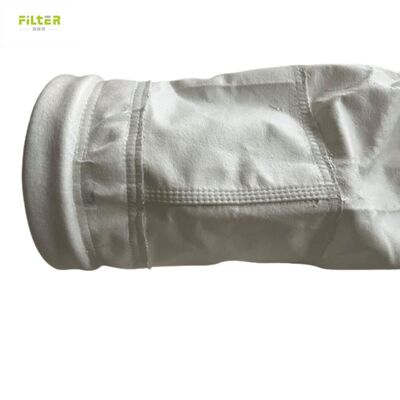 Túi lọc Baghouse cấp công nghiệp có lớp nỉ polyester được đục lỗ bằng kim và đáy được gia cố để đạt hiệu suất lọc bụi