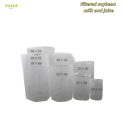 Thùng lọc chất lỏng Chất liệu chất lượng thực phẩm bền Nylon Mesh Thiết kế tái sử dụng Fine Mesh Straining Multiple Micron Options Drawstring Closure