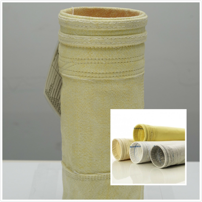 Túi lọc nhiệt độ cao 800GSM / Túi lọc sợi thủy tinh FMS