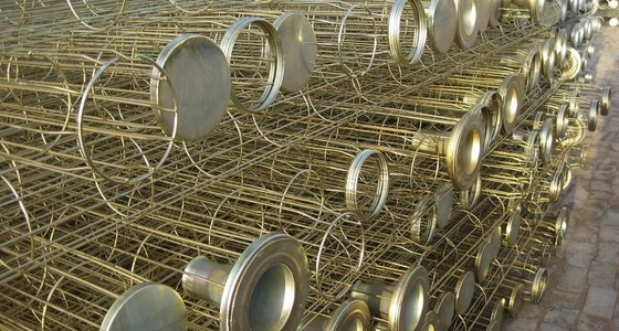 Bộ sưu tập bụi Bộ lọc Túi lồng Organo Silicone Thép không gỉ Mạ kẽm