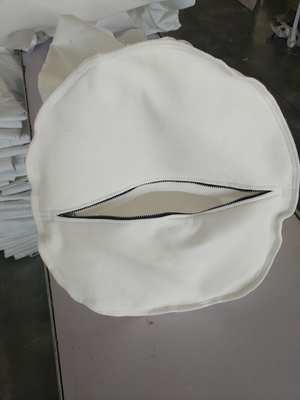 Túi lọc chất lỏng polyester trắng Zipper cho xử lý nước