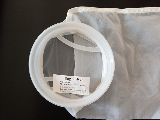 Túi lọc chất lỏng lưới nylon tròn 300 Micron với vòng nhựa